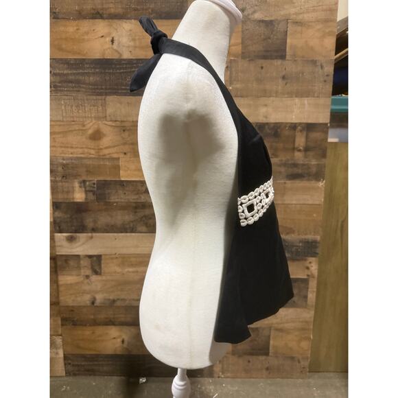 Trina Turk Black Floral Cropped Jacket with Matching Pants and Top –S6 - Picture 8 of 10